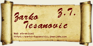 Žarko Tešanović vizit kartica